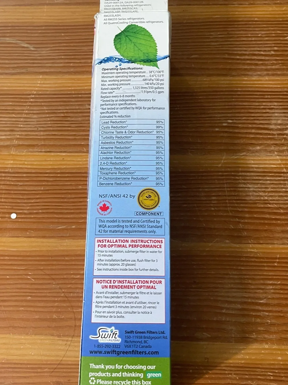 Swift Green SGF-DSA21 Refrigerator Filter DA29-00012A DA29-00012B New